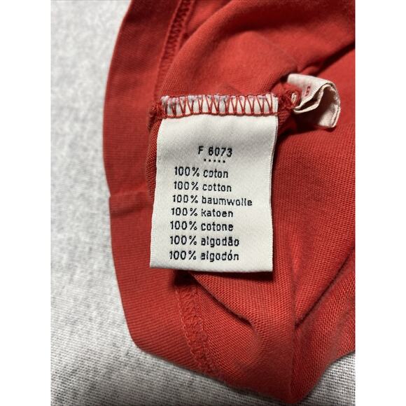 Lacoste T Shirt Mens 9 XXXXL Red Pima Cotton Minimalist Crew Tennis Preppy - Picture 6 of 10